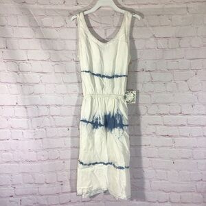 Chelsea & Violet Girls Blue and White Tie Dye Dress - Size 12
